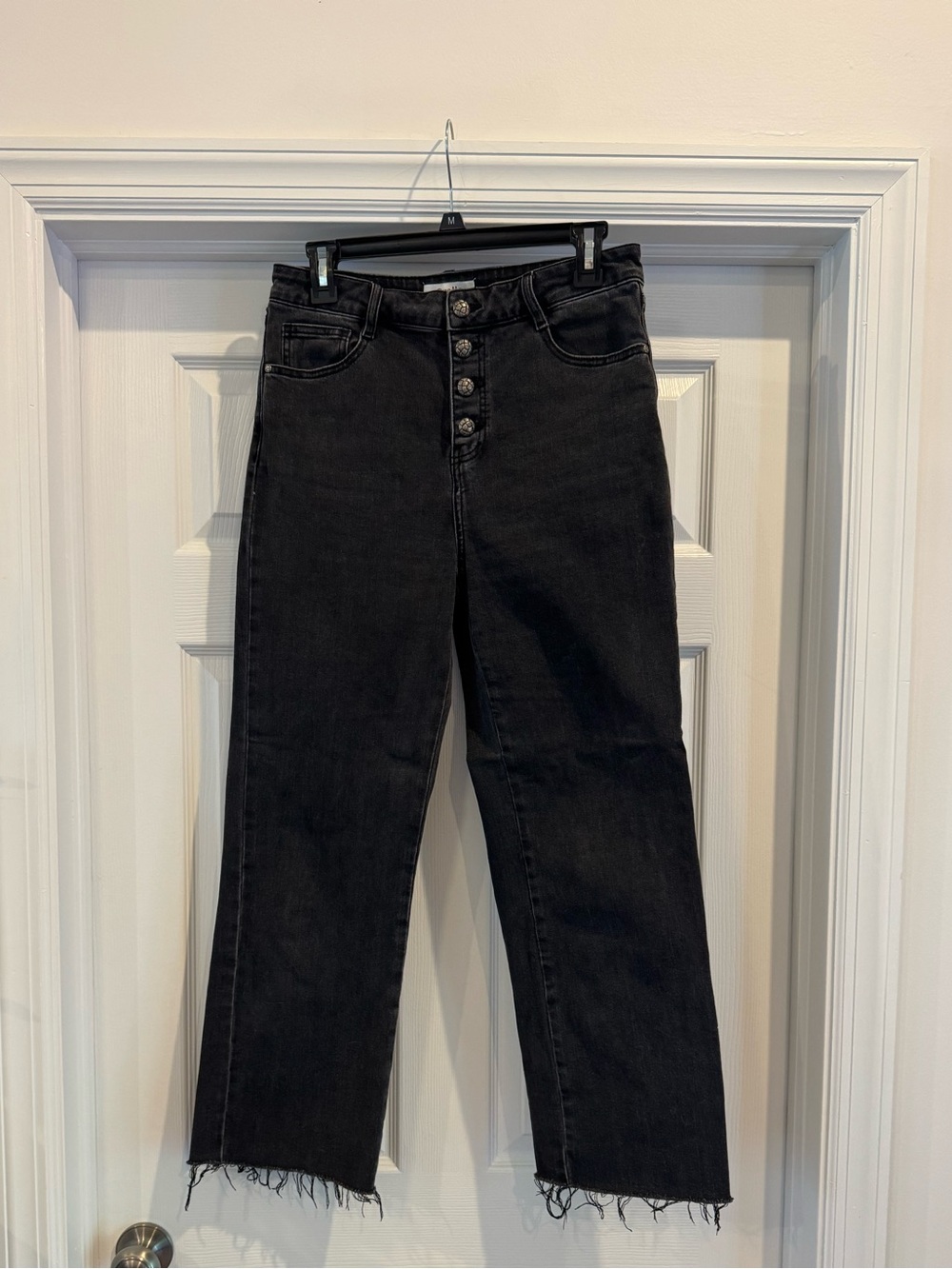 Black highrise cut off jeans